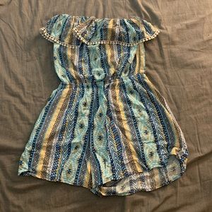 Strapless Romper💛💙